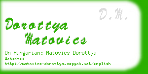 dorottya matovics business card